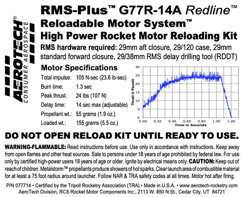 Aerotech G77R-14A Redline RMS 29/120
