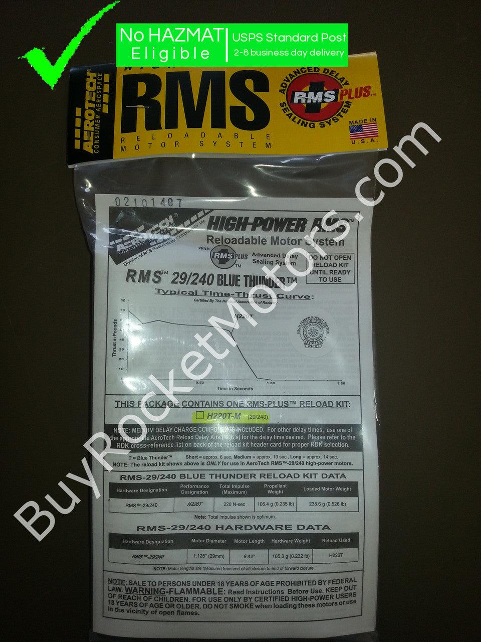 Aerotech H220T-14A Blue Thunder