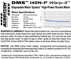 Aerotech I40N - P 38mm x 203mm Single Use DMS