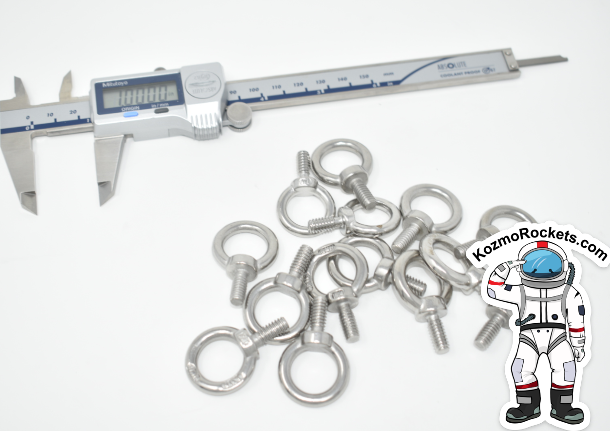 3/8"  x  11/16" Stainless Steel Machinery Eye Bolt