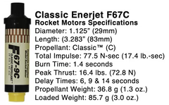 Aerotech F67-C Classic Enerjet Single Use Motor  (2 Pack)