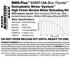 Aerotech G104T-14A Blue Thunder RMS 29/100