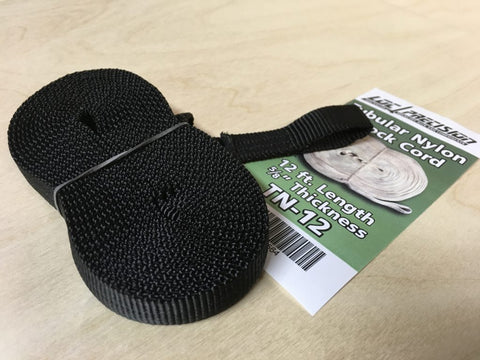 6' of 3/16" tubular nylon with loops sewn