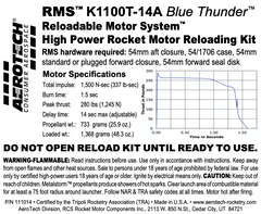 Aerotech K1100T-14A Blue Thunder