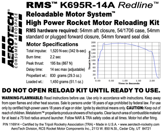 Aerotech K695R-14A Redline