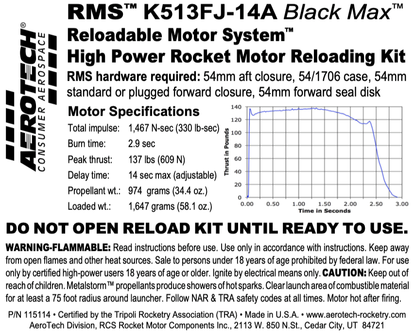 Aerotech K513FJ-14A Fast Jack