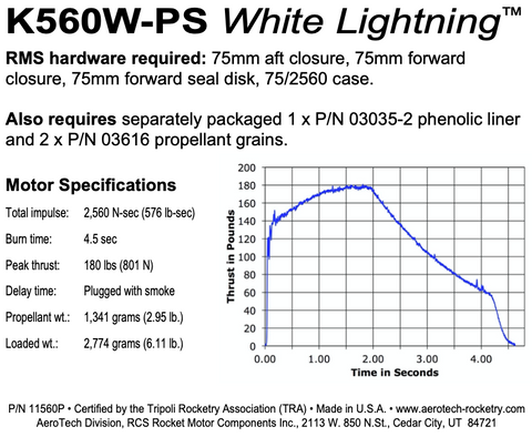 Aerotech K560W-PS White Lightning