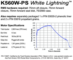 Aerotech K560W-PS White Lightning