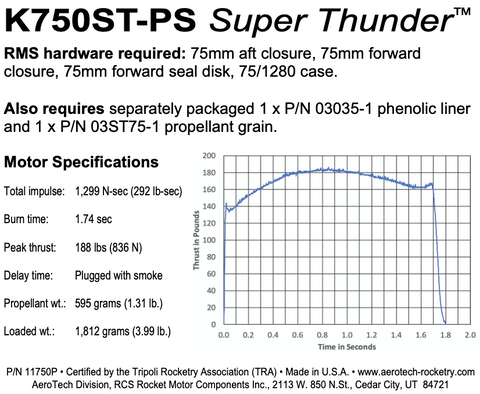 Aerotech K750ST-PS Super Thunder