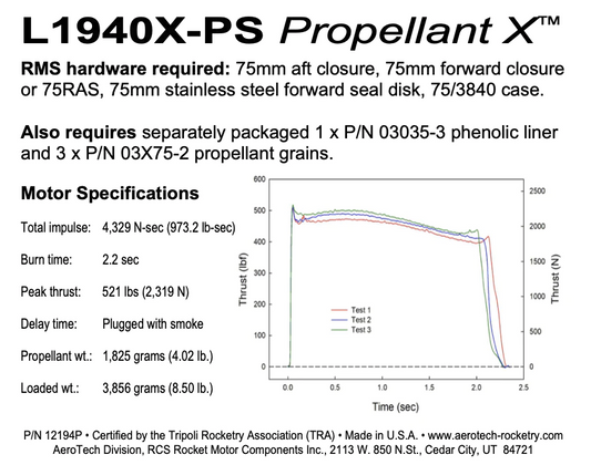 Aerotech L1940X-PS Propellant X