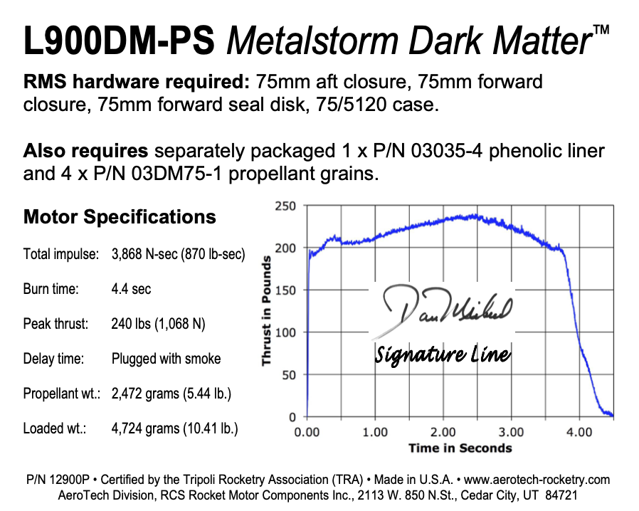 Aerotech L900DM-PS Metalstorm Dark Matter