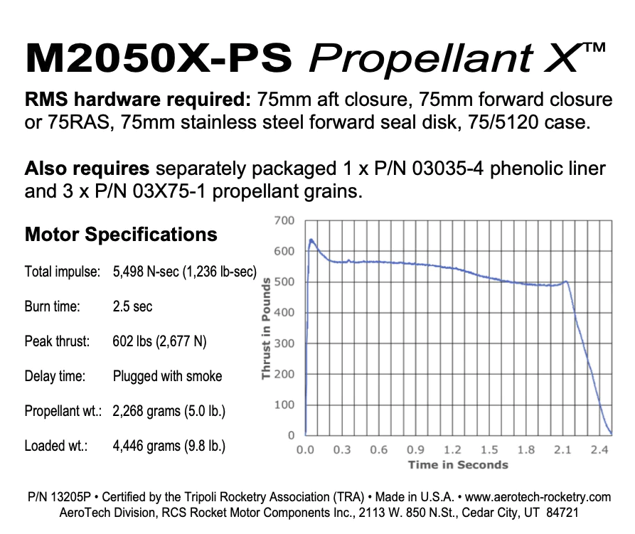 Aerotech M2050X-PS Propellant X