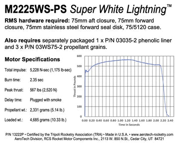Aerotech M2225WS-PS Super White Lightning