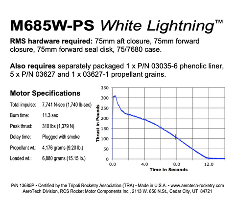 Aerotech M685W-PS White Lightning