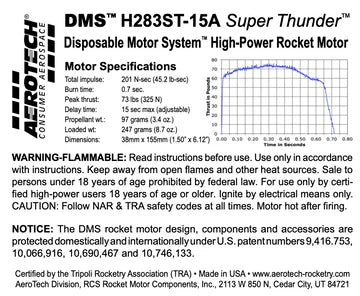 Aerotech H283-15A Super Thunder 38 mm - DMS