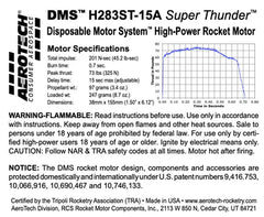 Aerotech H283-15A Super Thunder 38 mm - DMS