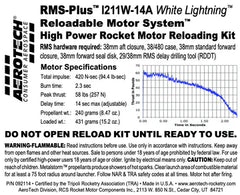 Aerotech I211W-14A 38mm RMS-Plus White Lightning
