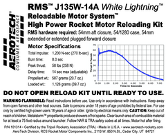 Aerotech J135W-14A White Lightning