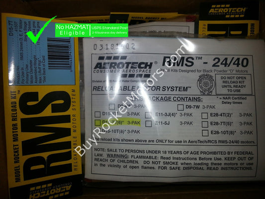 Aerotech D15 Blue Thunder RMS 24/40 - 3 Pack