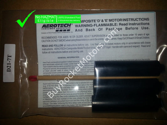 Aerotech D21 Blue Thunder - Single Use - 3 Pack -