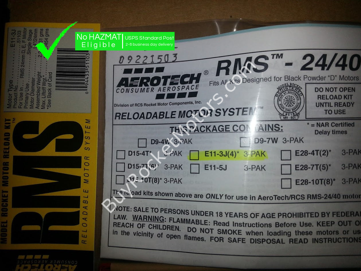 Aerotech E11 Black Jack RMS 24/40 - 3 Pack