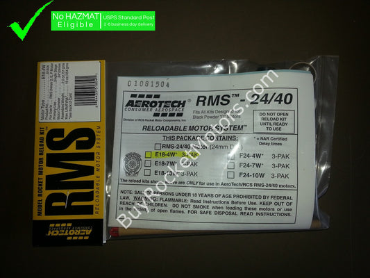 Aerotech E18 White Lightning RMS 24/40 - 3 Pack