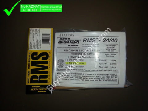 Aerotech E18 White Lightning RMS 24/40 - 3 Pack