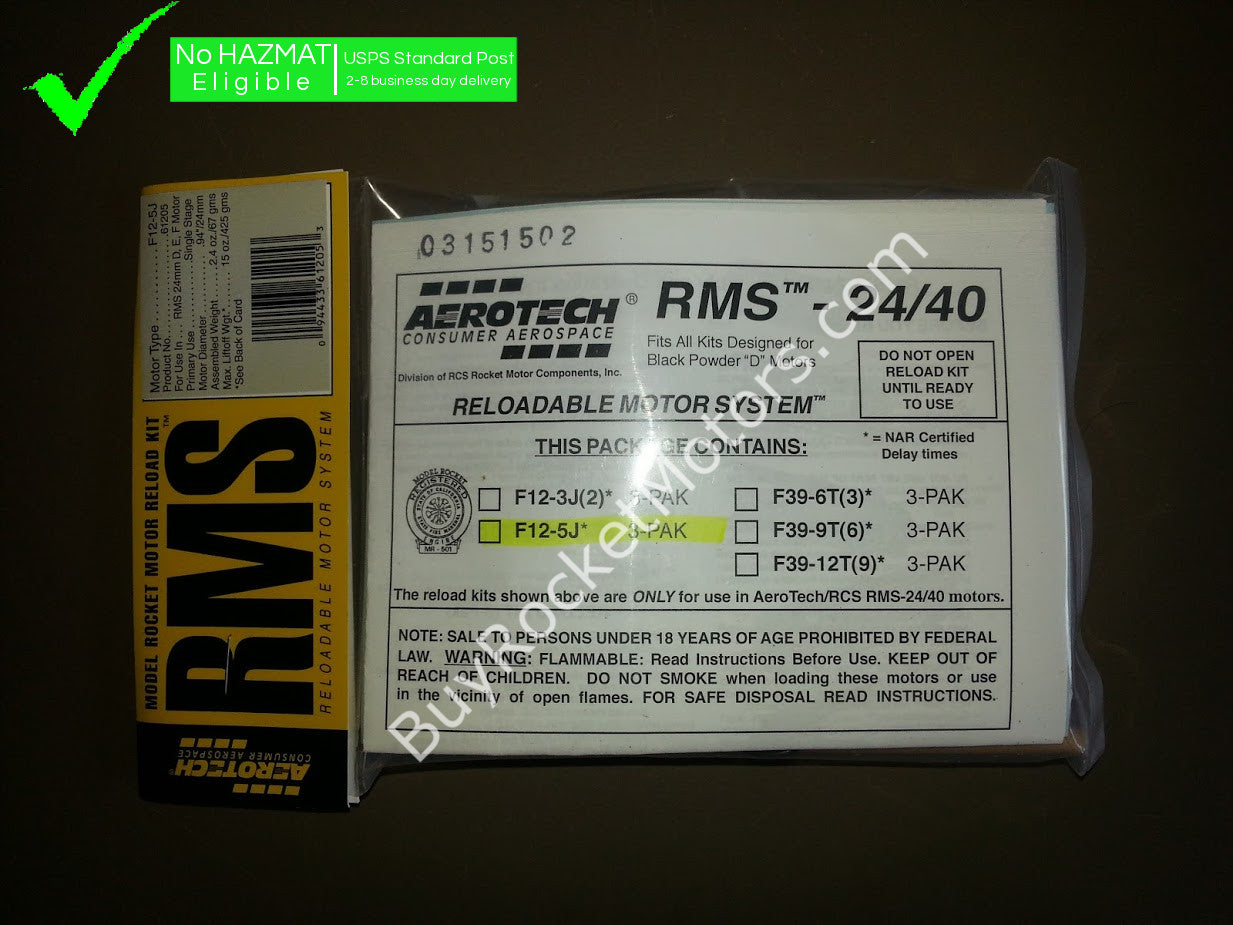 Aerotech F12 Black Jack 24 mm - Reload - 3 Pack