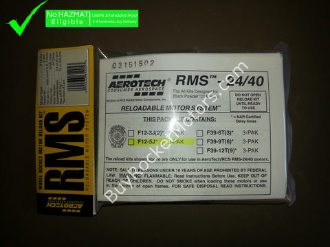 Aerotech F12 Black Jack 24 mm - Reload - 3 Pack