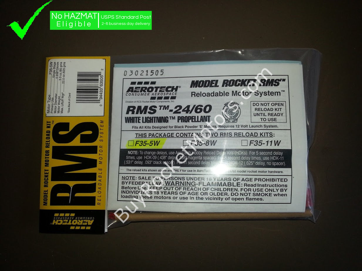 Aerotech F35 White Lightning 24 mm - Reloadable - 2 Pack