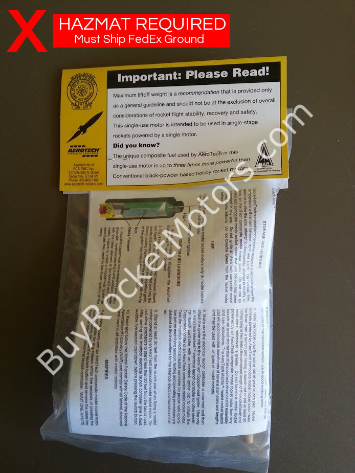 Aerotech F50 Blue Thunder 29 mm - Single Use