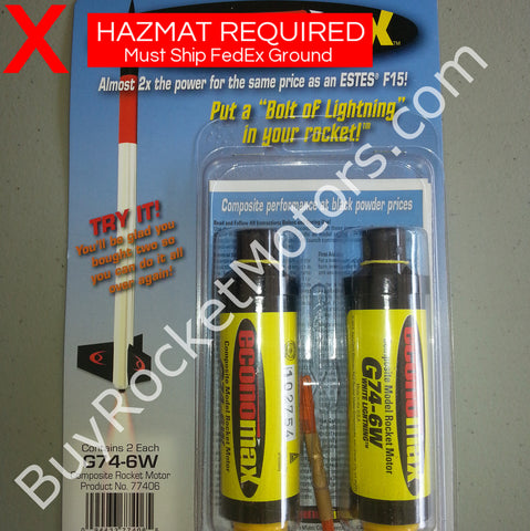 Aerotech EconoMax G74 White Lightning 29 mm - Single Use - 2 Pack