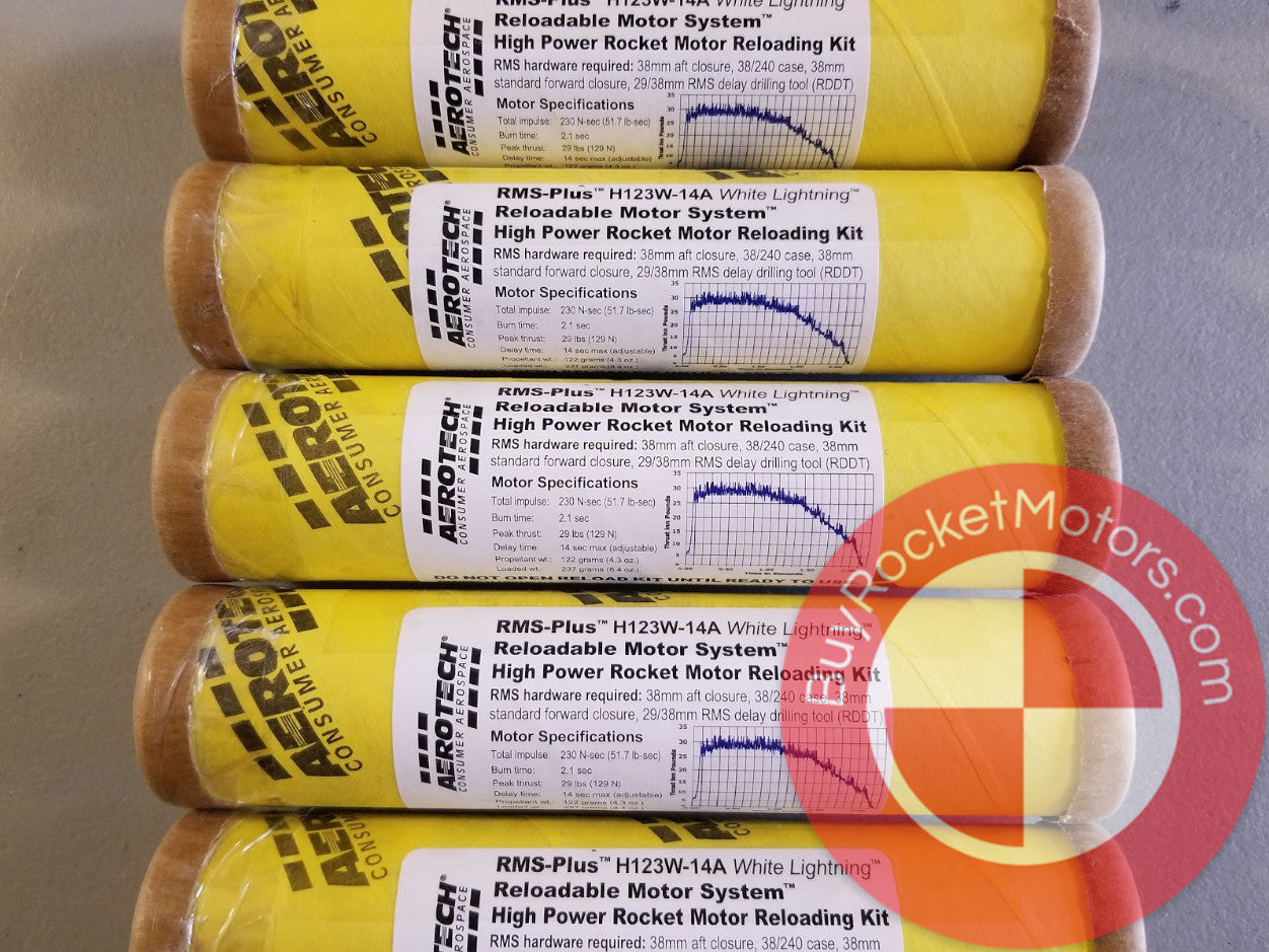 Aerotech H123W-14A 38mm RMS-Plus White Lightning