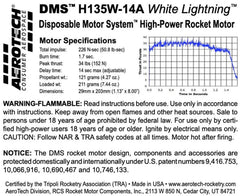 Aerotech H135-14A White Lightning 29 mm - DMS