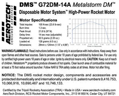Aerotech G72-14A Metalstorm Dark Matter 29 mm - DMS