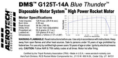 Aerotech G125-14A Blue Thunder 29 mm - DMS